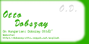 otto dobszay business card